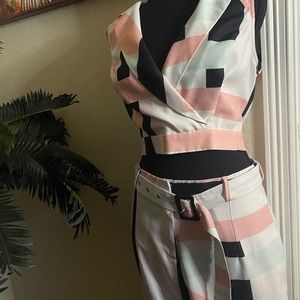 Modern Color Block 2 piece outfit!